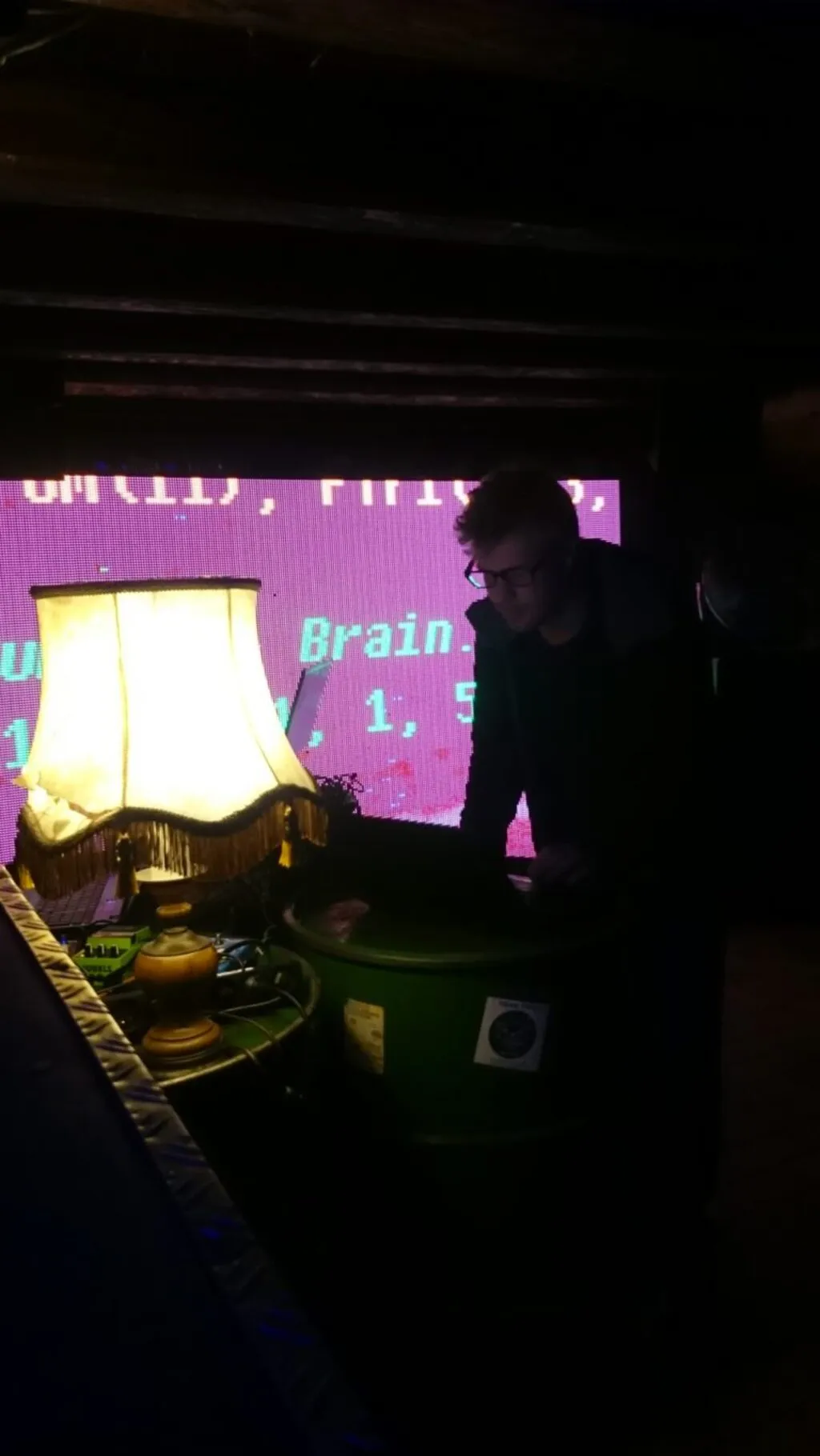 Crashserver livecoding at Elastic bar, Strasbourg